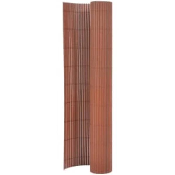 Double-sided Garden Fence 90x400 cm Brown vidaXL