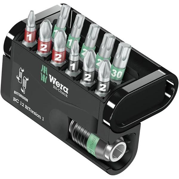 Wera 05057420001 Bit-Check 12 BiTorsion 1 Bits-assortment