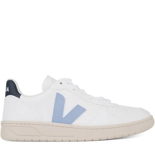 Veja V-10 Low Top Sneaker White Steel Nautico