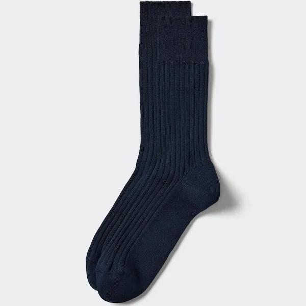 Uniqlo Supima Cotton Wide Ribbed Socks - 91 Size Size 8-11