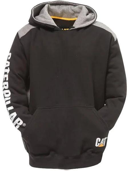 Logo Panel Hooded Sweatshirt - Black L