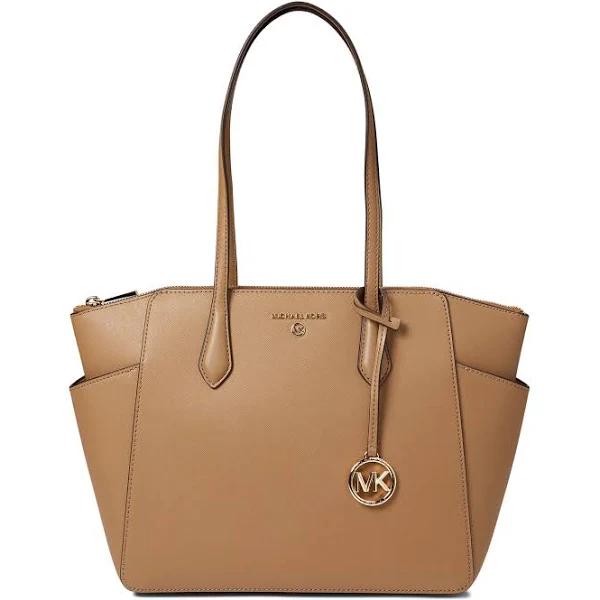 Michael Michael Kors Medium Marilyn Leather Tote Bag in Husk