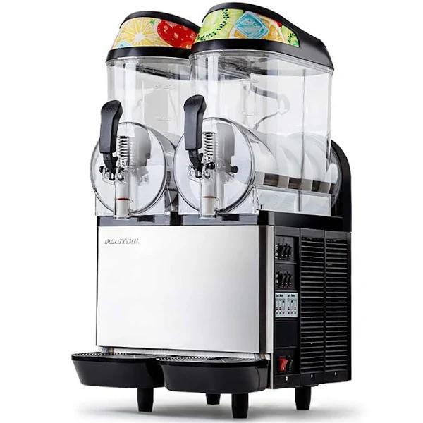 POLYCOOL 24L Slushie Machine 2 x 12L Commercial Granita Slush Maker Slurpee Slushy Juice