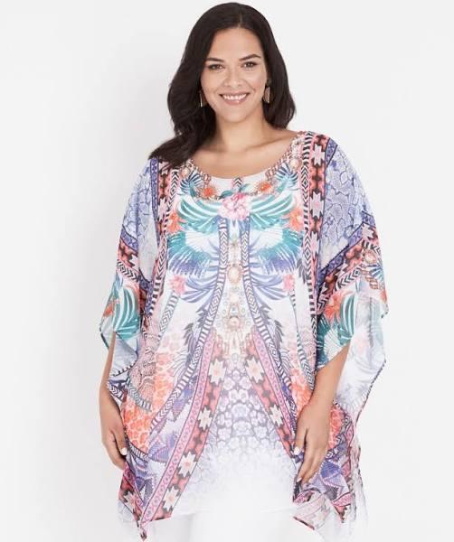 Autograph - Plus Size - Womens Tops - Woven Embellished Kaftan Top