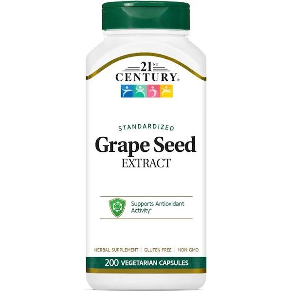 21st Century Standardized Grape Seed Extract 200 Vegetarian Capsules