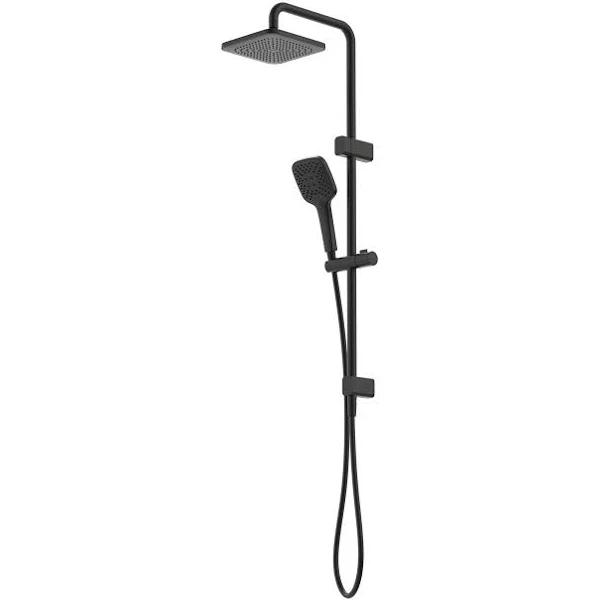 Caroma Luna Multifunction Rail Shower with Overhead - Black