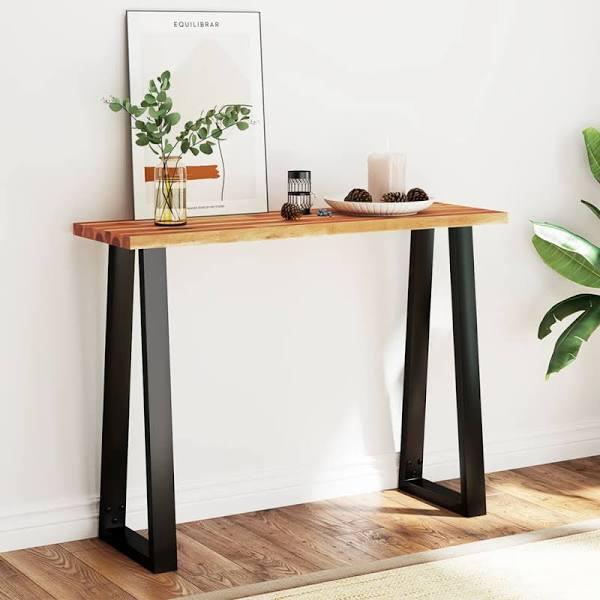 Console Table With Live Edge 110x35x80 cm Solid Wood Acacia vidaXL