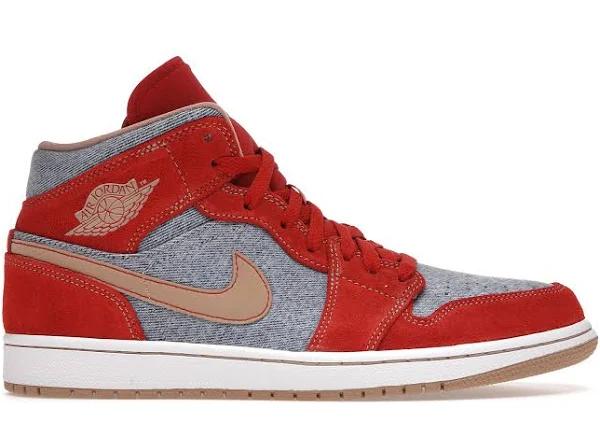 Jordan 1 Mid Denim Red