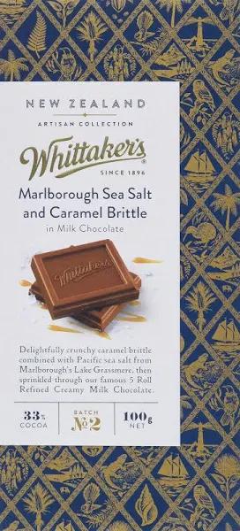 Whittaker's Marlborough Sea Salt and Caramel Brittle Chocolate,100g