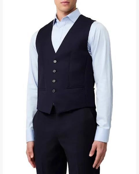 Wool Twill Waistcoat Navy | Suits | Calibre Navy / 36