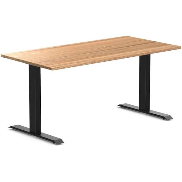 Desky Zero Hardwood Office Desk - Red Oak / 1500x750mm / Matte Black