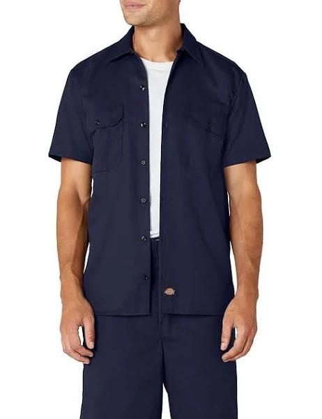 Dickies 1574 Short Sleeve Work Shirt - Navy, M