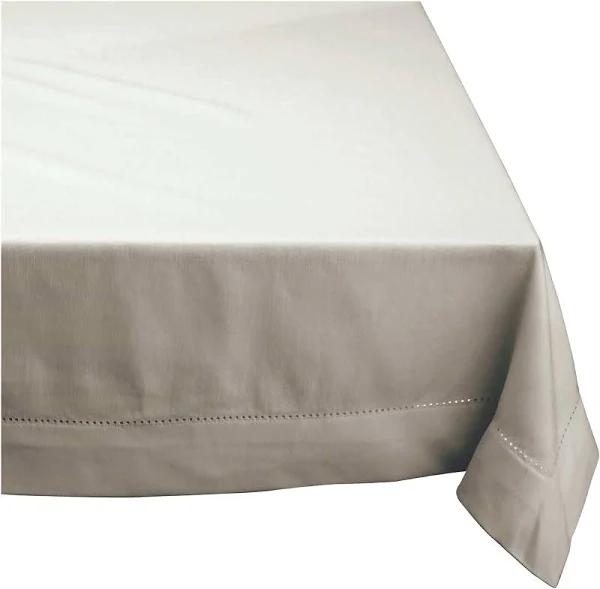 Rans Elegant Hemstitch Oatmeal Tablecloth, 130x180cm / Oatmeal