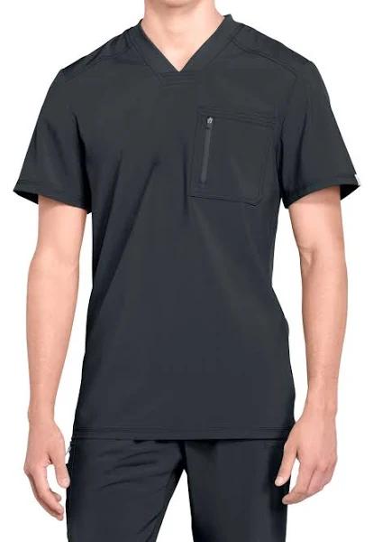 Cherokee Infinity Men's One Pocket V-Neck Scrub Top - S - Pewter