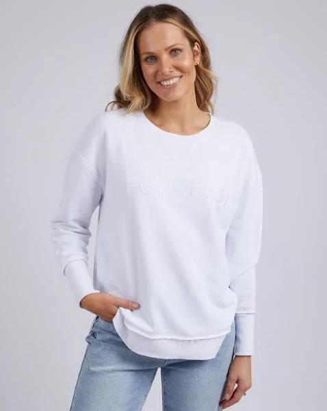 Foxwood - Womens Jumpers - Simplified Crew White