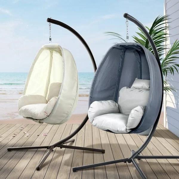 Gardeon Outdoor Swing Chair Egg Hammock Hanging Pod Canopy Seat Furniture - Earn Everyday Rewards, AfterPay Available