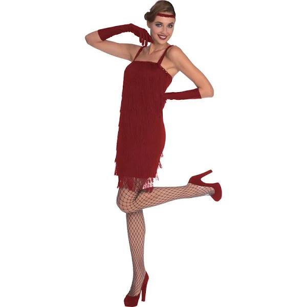 Red Flapper Adult Costume 8-10