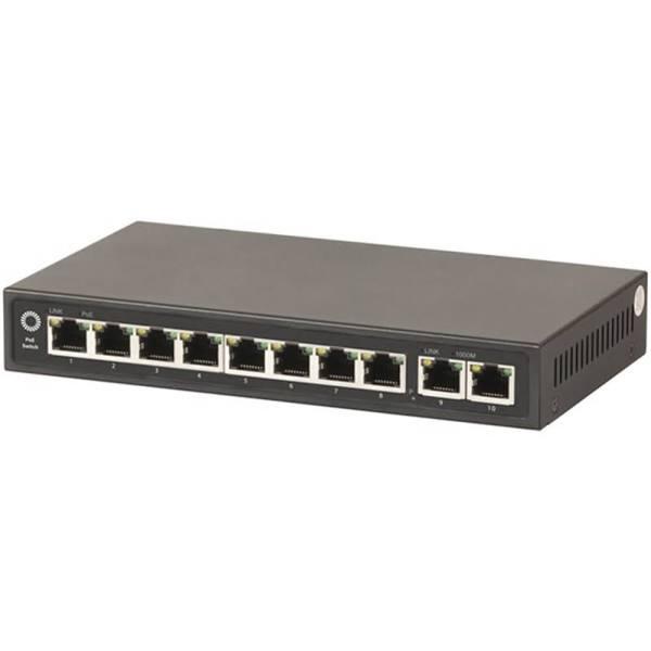 10 Port Gigabit PoE Network Hub Switch w/ PSU (30W)