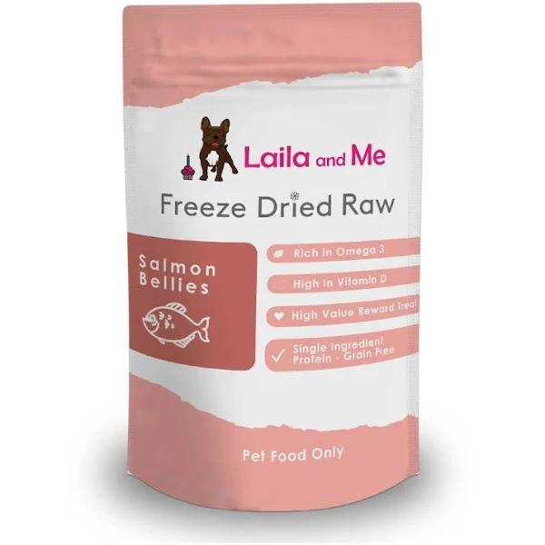 Laila & Me Freeze Dried Raw Salmon Bellies Dog Treats 140g