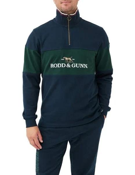 Rodd & Gunn Foresters Peak Sweat in Eclipse Blue S