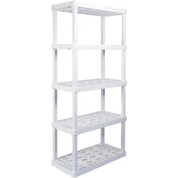 Oskar 5-Tier Storage Shelf, Interlocking Heavy Duty Shelving Unit, 750 lbs, Multipurpose Organizer