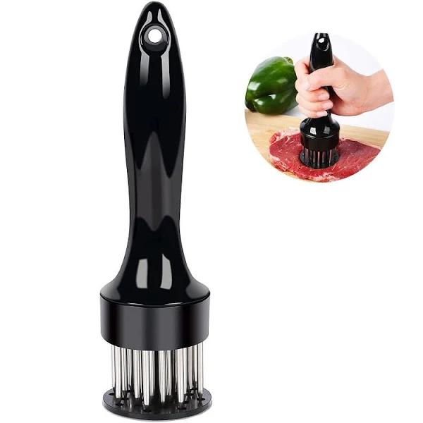 Meat Tenderizer Tool Stainless Steel Needle Ultra Sharp Stainless Steel Sharp Needle Blade with Automatic Rebound Safety Lock, Cooking Tool for