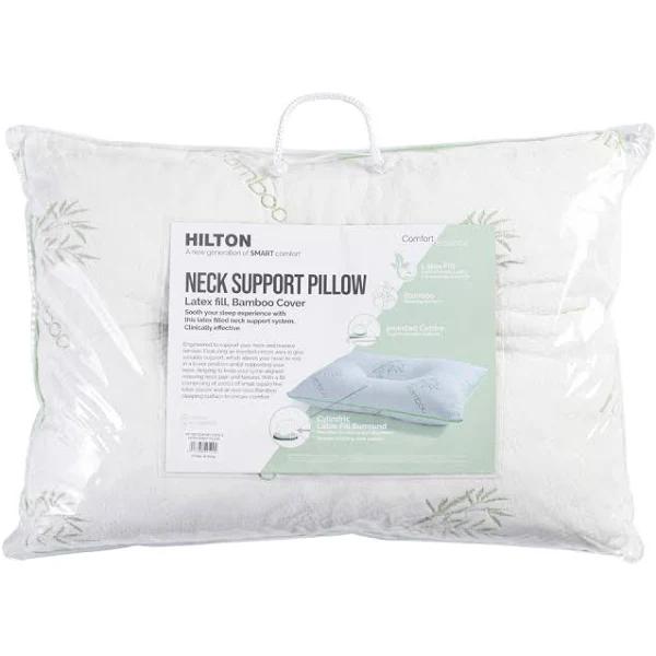 Hilton Comfort Science Neck Support Latex Pillow White Standard Standard Pillow