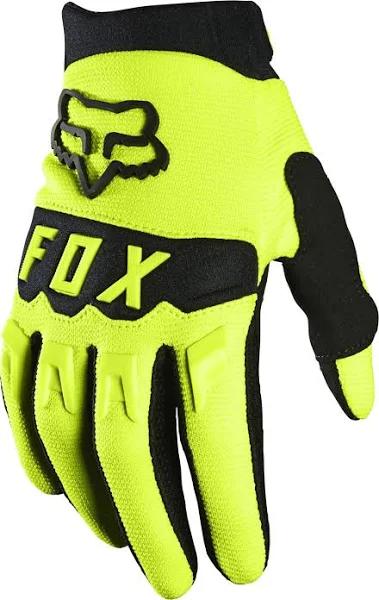 Fox Youth Dirtpaw Gloves - Fluro Yellow Medium