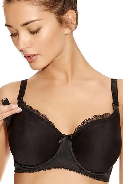 Freya Pure Underwire Molded Nursing Bra - Black 34GG