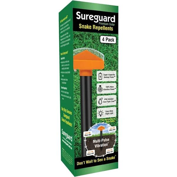 Sureguard Premium Solar Snake Repellent - 4 Pack