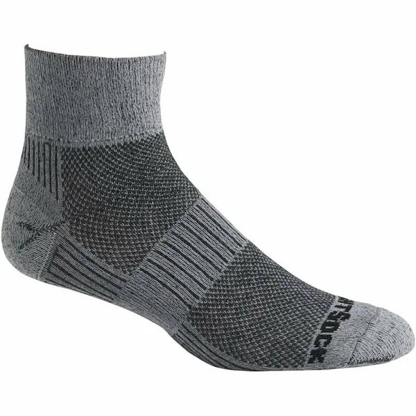 Wrightsock Eco LT Hike - Quarter Socks, Black/White / Medium