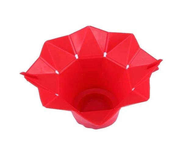 JunChang Creative Foldable Silicone Microwave Popcorn Maker(Red)