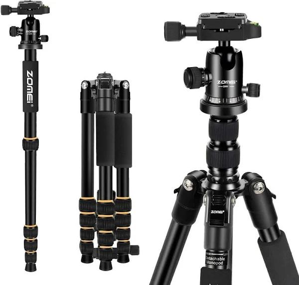 Zomei Camera Tripod 62" Light Weight DSLR Tripod with Ball Head Quick Release Plate and Carrying Case (Aluminum Tripod)