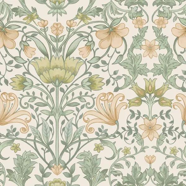 Holden Decor Vintage Floral Wallpaper Cream / Ochre Holden 13392