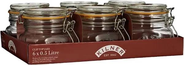 Kilner Clip Top Square Jar 500ml