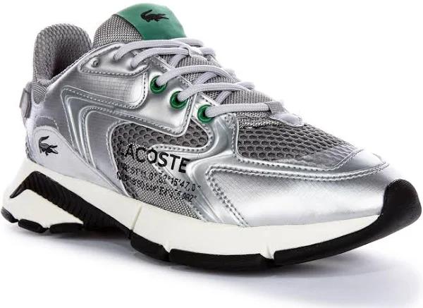 Lacoste Womens L003 Neo Trainers Grey/Silver - Size 3