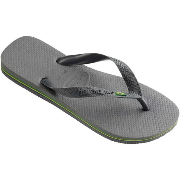 Havaianas Brasil Thongs (Steel Grey, Brazil 45/46)