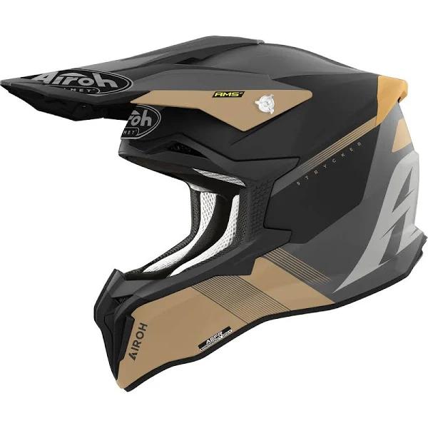 Airoh Strycker Blazer Motocross Helmet, Gold, Size XS