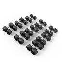 10-30kg Rubber Hex Dumbbell Set