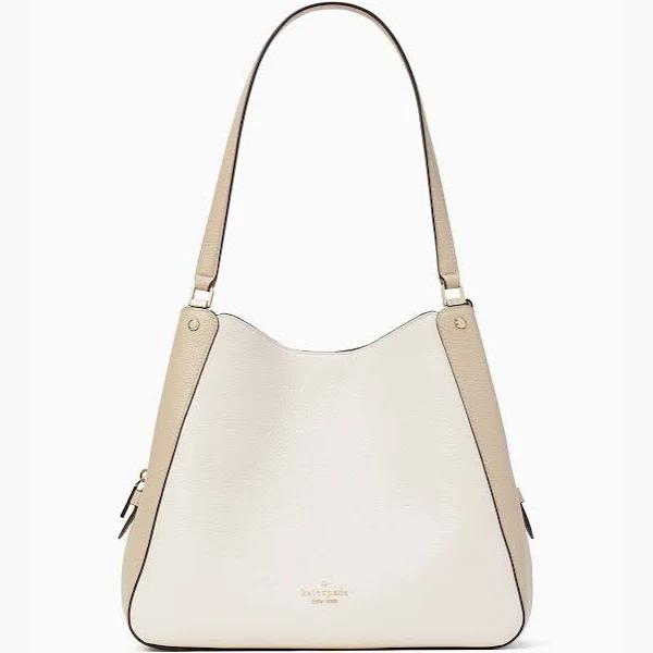 Kate Spade Leila Medium Triple Compartment Shoulder Bag Light Sand