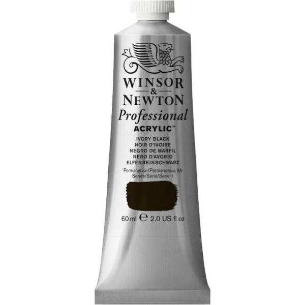 Winsor & Newton : Professional : Acrylic Paint : 60ml : Ivory Black