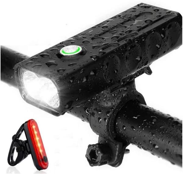 Bike Lights Front and Back Rechargeable Set, USB Rechargeable Bike Light - AfterPay & zipPay Available