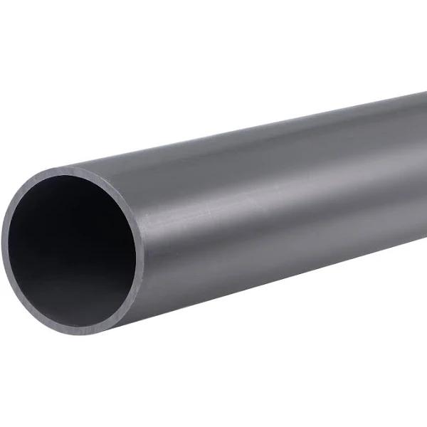 PVC Rigid Round Pipes High Impact for Water Pipes,Crafts,Cable Sleeve | Harfington, Light Grey / 36mmx40mm