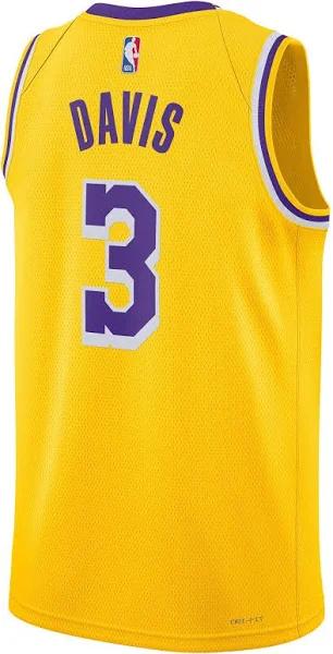 Nike Anthony Davis Los Angeles Lakers Icon Edition Swingman Jersey - Yellow M