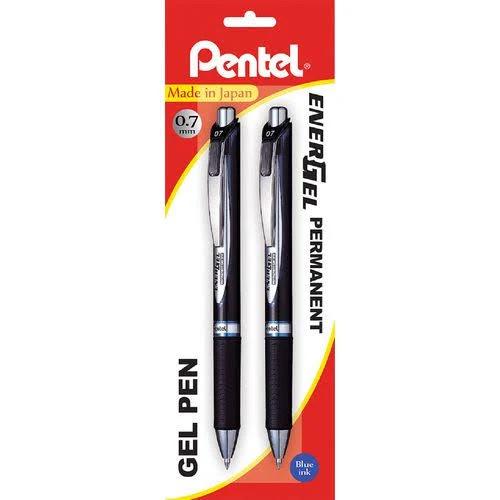 Pentel BLP77 Energel Gel Pens Blue 2 Pack