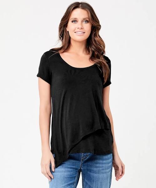 Lara Nursing Tee Black, Black / L