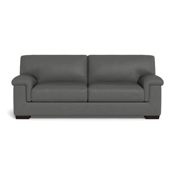 Barret Leather Sofa Charcoal Grey by Freedom, 100% Leather FF