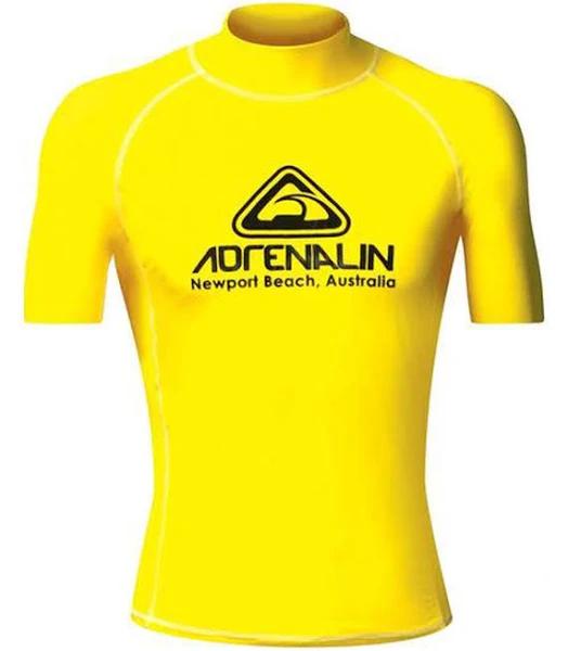 Adrenalin High Visibility Short Sleeve Adult Rash Vest Small (Yellow)