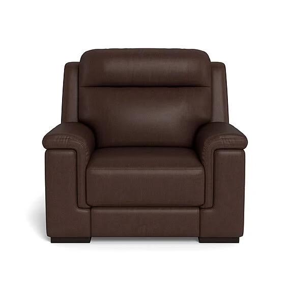 Barret Leather Battery Recliner Armchair Rich Brown by Freedom, 100% Leather