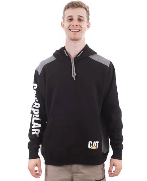 Cat Logo Panel Hoodie S / Black